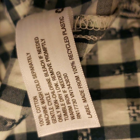 Universal Thread Green Gingham Checkered Ruffle Yoke 3/4 Sleeve Pullover XS - Picture 4 of 7